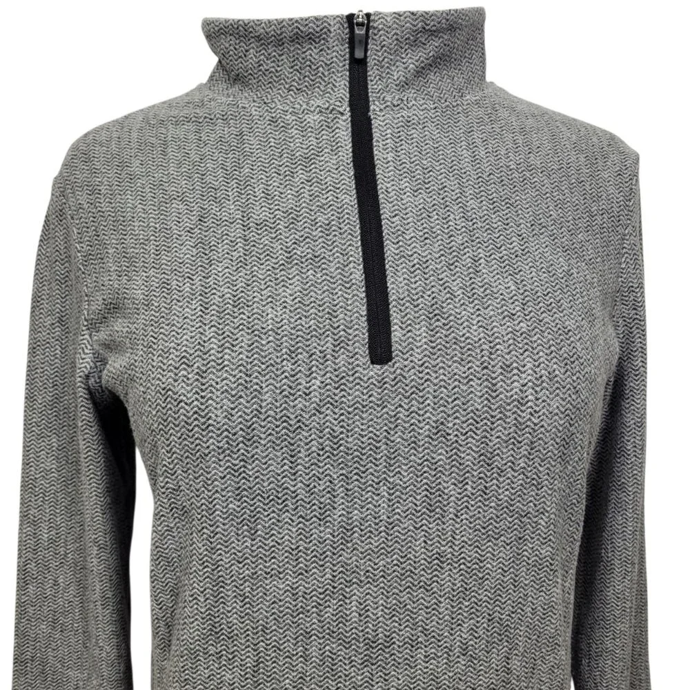 Senita Athletics Gray Quarter Zip Pullover Women’s Size Small Running Top - Picture 2 of 10